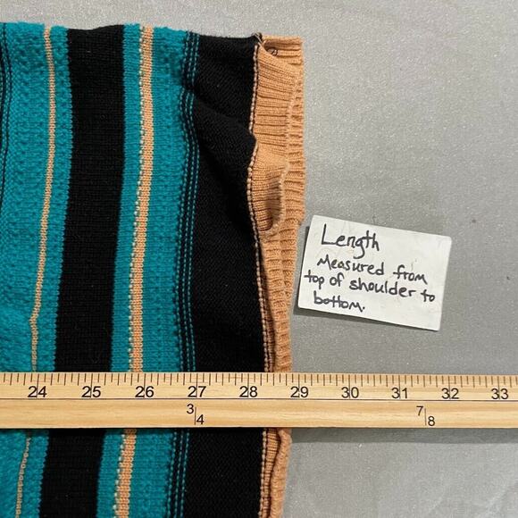 Striped V-Neck Sweater with Hood - Picture 10 of 10